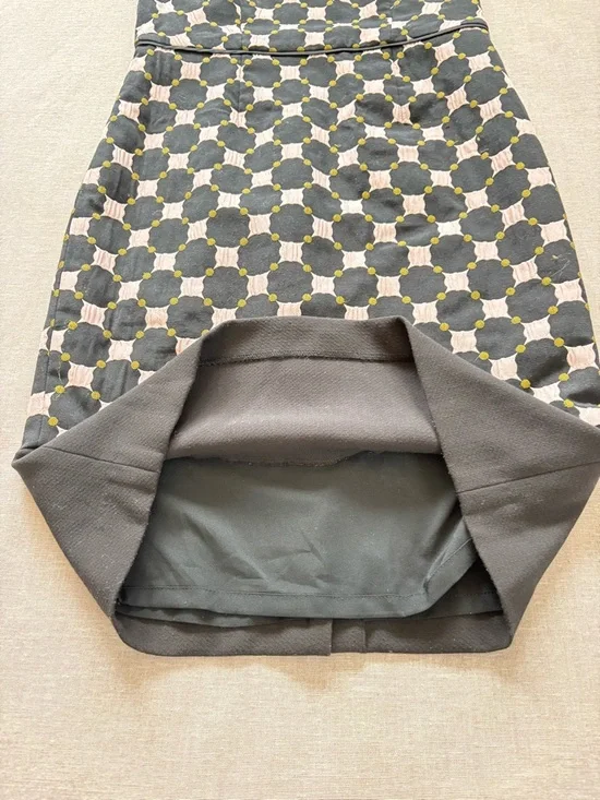 Ann Taylor Black & Pink Geometric Midi Sheath Dress - Picture 7 of 13